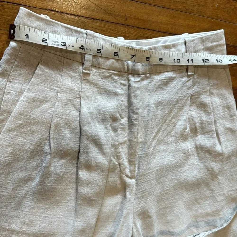 Aritzia Wilfred The Effortless Linen Cropped Pant in Natural Ecru